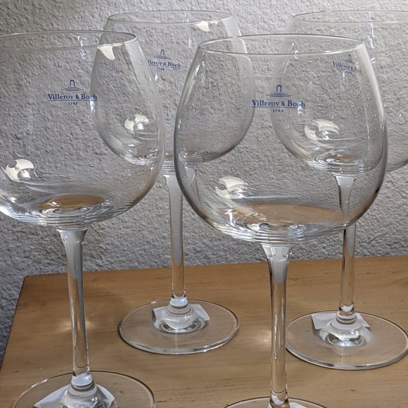 Set 8 NIB Villeroy Boch Purismo Rounded 4 White Wine + 4 Red Wine Glass Value - Picture 9 of 11